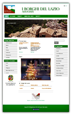 <em>La Home page del sito realizzato: www.borghidellazio.it</em> 